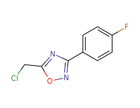 Molecular Structure of 721428-34-8 (5-CHLOROMETHYL-3-(4-FLUORO-PHENYL)-[1,2,4]OXADIAZOLE)