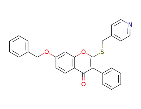 3-phenyl-7-(phenylmethoxy)-2-[(pyridin-4-ylmethyl)thio]-4H-1-benzopyran-4-one