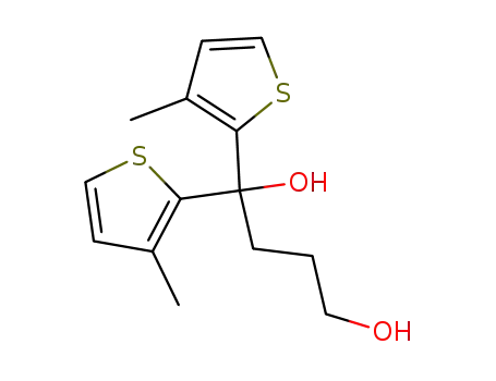 Molecular Structure of 847233-26-5 (1,4-Butanediol, 1,1-bis(3-methyl-2-thienyl)-)