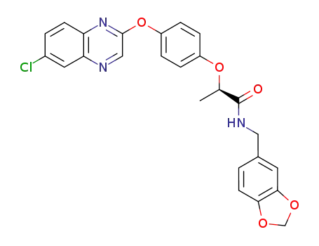 N-benzo[1,3]dioxol-5-ylmethyl-2-[4-(6-chloro-quinoxalin-2-yloxy)-phenoxy]-propionamide