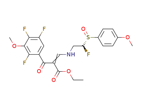 (Z)-3-[(R)-2-Fluoro-2-((R)-4-methoxy-benzenesulfinyl)-ethylamino]-2-(2,4,5-trifluoro-3-methoxy-benzoyl)-acrylic acid ethyl ester