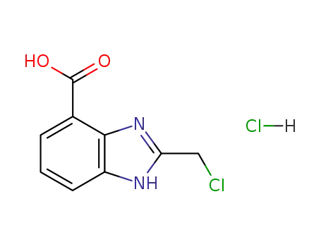 2-(chloromethyl)benzimidazole-4-carboxylic acid hydrochloride salt