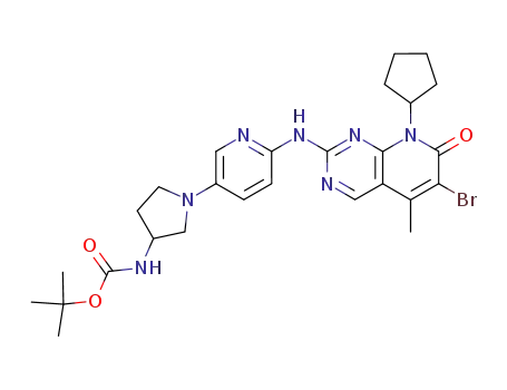 {1-[6-(6-bromo-8-cyclopentyl-5-methyl-7-oxo-7,8-dihydropyrido[2,3-d]pyrimidin-2-ylamino)pyridin-3-yl]pyrrolidin-3-yl}carbamic acid tert-butyl ester