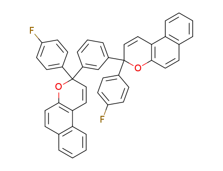 1,3-di-(3-p-fluorophenyl-[3H]-naphtho[2,1-b]pyran-3-yl)-benzene