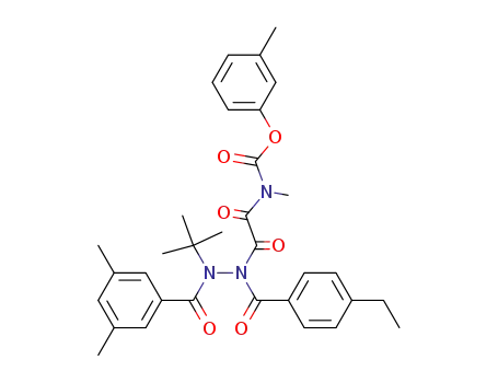 {[N'-tert-butyl-N'-(3,5-dimethyl-benzoyl)-N-(4-ethyl-benzoyl)-hydrazino]-oxo-acetyl}-methyl-carbamic acid m-tolyl ester