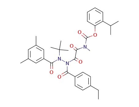{[N'-tert-butyl-N'-(3,5-dimethyl-benzoyl)-N-(4-ethyl-benzoyl)-hydrazino]-oxo-acetyl}-methyl-carbamic acid 2-isopropyl-phenyl ester