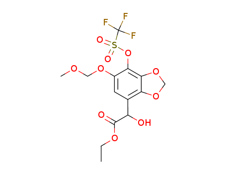 1,3-Benzodioxole-4-acetic acid, α-hydroxy-6-(methoxymethoxy)-7-[[(trifluoromethyl)sulfonyl]oxy]-, ethyl ester