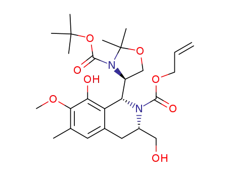 1-(3-tert-butoxycarbonyl-2,2-dimethyl-oxazolidin-4-yl)-8-hydroxy-3-hydroxymethyl-7-methoxy-6-methyl-3,4-dihydro-1H-isoquinoline-2-carboxylic acid allyl ester