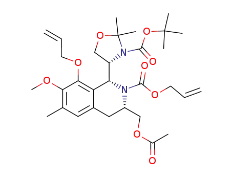 3-acetoxymethyl-8-allyloxy-1-(3-tert-butoxycarbonyl-2,2-dimethyl-oxazolidin-4-yl)-7-methoxy-6-methyl-3,4-dihydro-1H-isoquinoline-2-carboxylic acid allyl ester