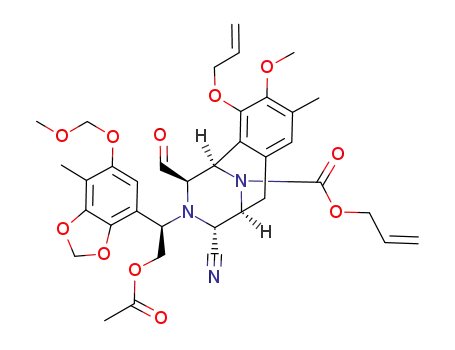 (1R,9S,10R,12R)-11-[(R)-2-Acetoxy-1-(6-methoxymethoxy-7-methyl-benzo[1,3]dioxol-4-yl)-ethyl]-3-allyloxy-10-cyano-12-formyl-4-methoxy-5-methyl-11,13-diaza-tricyclo[7.3.1.02,7]trideca-2,4,6-triene-13-carboxylic acid allyl ester