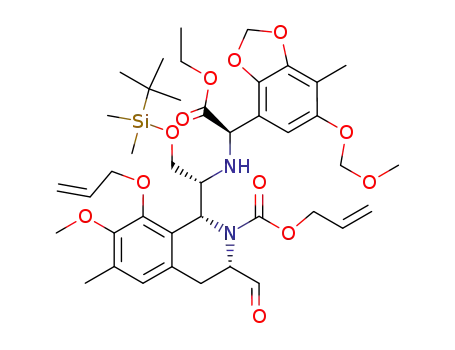 (1R,3S)-8-Allyloxy-1-((R)-2-(tert-butyl-dimethyl-silanyloxy)-1-{[(R)-ethoxycarbonyl-(6-methoxymethoxy-7-methyl-benzo[1,3]dioxol-4-yl)-methyl]-amino}-ethyl)-3-formyl-7-methoxy-6-methyl-3,4-dihydro-1H-isoquinoline-2-carboxylic acid allyl ester