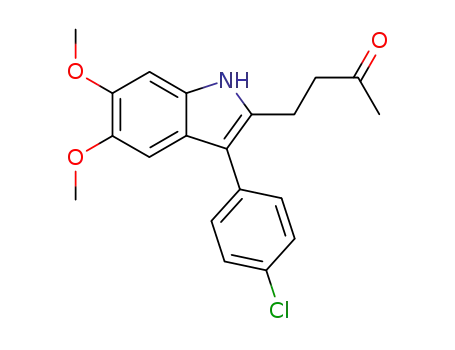 4-[3-(4-chlorophenyl)-5,6-dimethoxy-1H-2-indolyl]-2-butanone