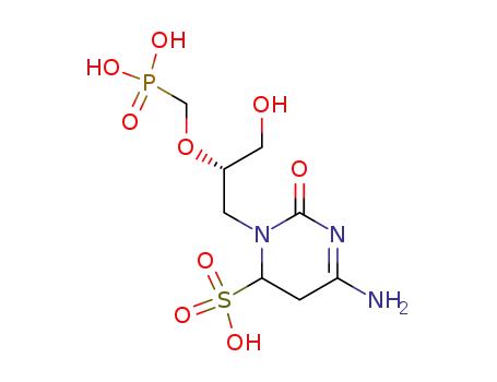 6-Amino-3-((S)-3-hydroxy-2-phosphonomethoxy-propyl)-2-oxo-2,3,4,5-tetrahydro-pyrimidine-4-sulfonic acid