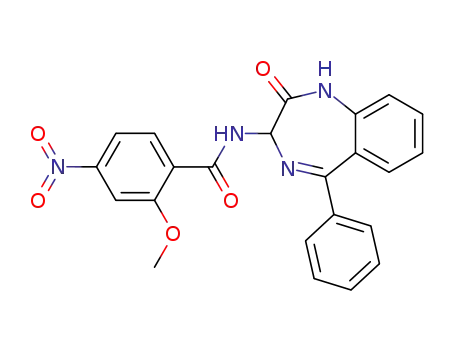 2-methoxy-4-nitro-N-(2-oxo-5-phenyl-2,3-dihydro-1H-benzo[e][1,4]diazepin-3-yl)-benzamide