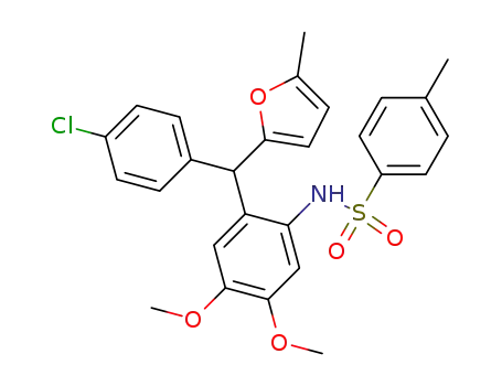 Benzenesulfonamide,
N-[2-[(4-chlorophenyl)(5-methyl-2-furanyl)methyl]-4,5-dimethoxyphenyl]-
4-methyl-