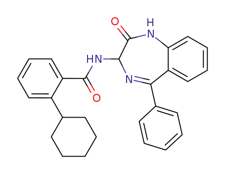 2-cyclohexyl-N-(2-oxo-5-phenyl-2,3-dihydro-1H-benzo[e][1,4]diazepin-3-yl)-benzamide