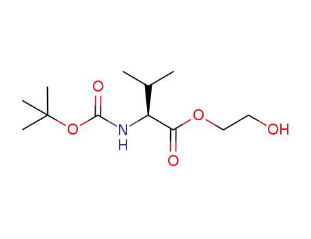 Molecular Structure of 929207-84-1 (L-Valine, N-[(1,1-dimethylethoxy)carbonyl]-, 2-hydroxyethyl ester)