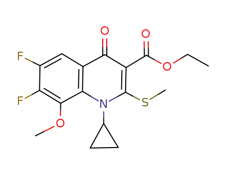 ethyl 1-cyclopropyl-6,7-difluoro-8-methoxy-2-methylsulfanyl-4-oxo-1,4-dihydroquinoline-3-carboxylate
