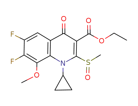ethyl 1-cyclopropyl-6,7-difluoro-2-methanesulfinyl-8-methoxy-4-oxo-1,4-dihydroquinoline-3-carboxylate