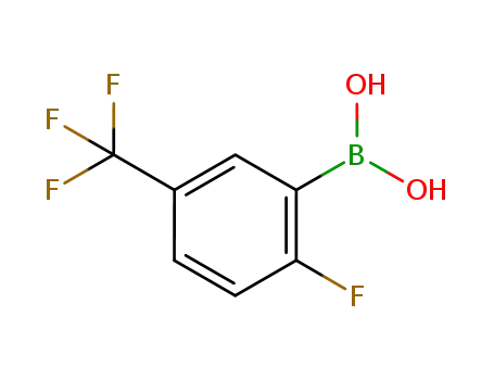Molecular Structure of 352535-96-7 (2-FLUORO-5-(TRIFLUOROMETHYL)PHENYLBORONIC ACID)