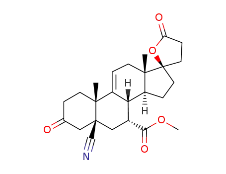 7-methyl hydrogen 5β-cyano-17-hydroxy-3-oxo-17α-pregn-9(11)-ene-7α,21-dicarboxylate, γ-lactone