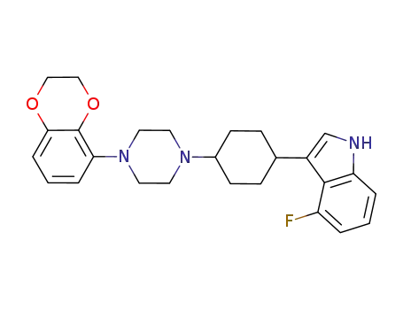 3-{(1,4-cis)-4-[4-(2,3-dihydro-benzo[1,4]dioxin-5-yl)-piperazin-1-yl]-cyclohexyl}-4-fluoro-1H-indole