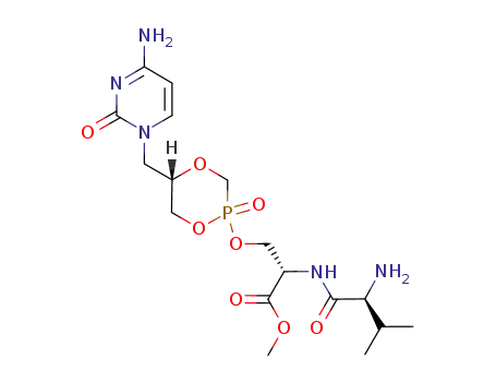 methyl (S)-2-((S)-2-amino-3-methyl-butyrylamino)-3-[(S)-5-(4-amino-2-oxo-2H-pyrimidin-1ylmethyl)-2-oxido-1,4,2-dioxaphosphinan-2-yloxy]propanoate