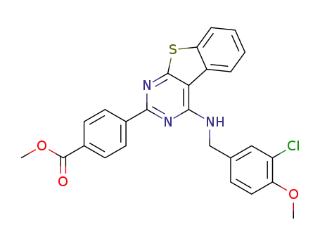methyl 4-[4-(3-chloro-4-methoxybenzylamino)-[1]benzothieno[2,3-d]pyrimidin-2-yl]benzoate