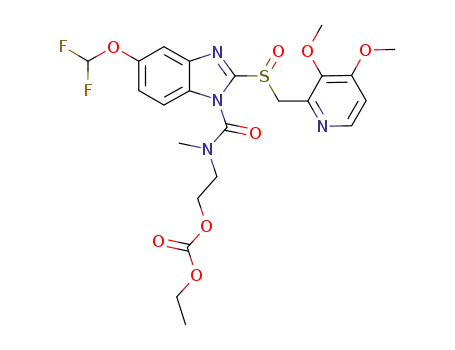 2-[[[5-(difluoromethoxy)-2-[[(3,4-dimethoxy-2-pyridyl)methyl]sulfinyl]-1H-benzimidazol-1-yl]carbonyl](methyl)amino]ethyl ethyl carbonate