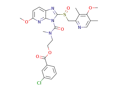 2-[[[5-methoxy-2-[[(4-methoxy-3,5-dimethyl-2-pyridyl)methyl]sulfinyl]-3H-imidazo[4,5-b]pyridin-3-yl]carbonyl](methyl)amino]ethyl 3-chlorobenzoate