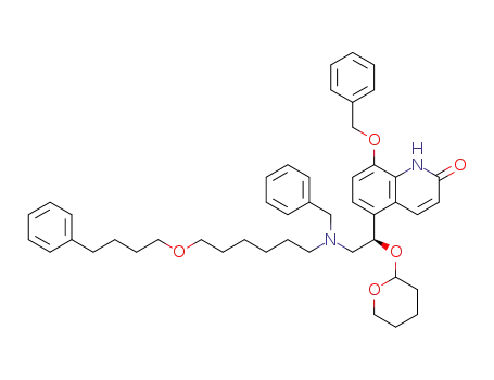8-(benzyloxy)-5-[(1R)-2-{benzyl[6-(4-phenylbutoxy)hexyl]amino}-1-(tetrahydro-2H-pyran-2-yloxy)ethyl]quinolin-2(1H)-one