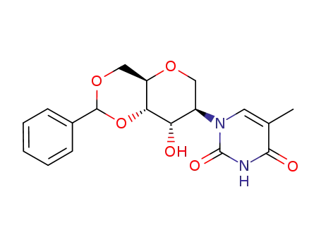 1-((4aR,7R,8S,8aS)-8-hydroxy-2-phenyl-hexahydro-pyrano[3,2-d][1,3]dioxin-7-yl)-5-methyl-1H-pyrimidine-2,4-dione