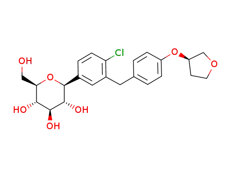 (2S,3R,4R,5S,6R)-2-{4-chloro-3-[4-(tetrahydrofuran-3(R)-yloxy)benzyl]phenyl}-6-hydroxymethyltetrahydro-2H-pyran-3,4,5-triol