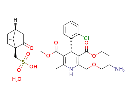 (S)-amlodipine (1S)-(+)-10-camsylate hydrate