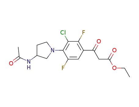 ethyl 2-[4-(3-acetamido-1-pyrrolidinyl)-3-chloro-2,5-difluorobenzoyl]acetate