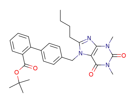 7-(2'-t-butoxycarbonylbiphenyl-4-yl)methyl-8-n-butyl-1,3-dimethylxanthine