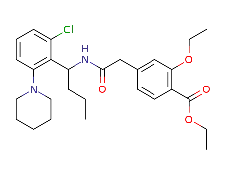 ethyl 2-ethoxy-4-[N-{1-(6-chloro-2-piperidino-phenyl)-1-butyl}-aminocarbonylmethyl]-benzoate