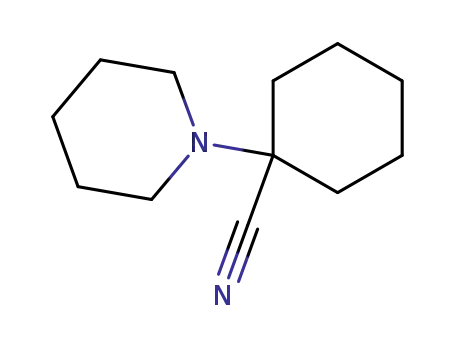 Molecular Structure of 3867-15-0 (1-piperidinocyclohexanecarbonitrile)