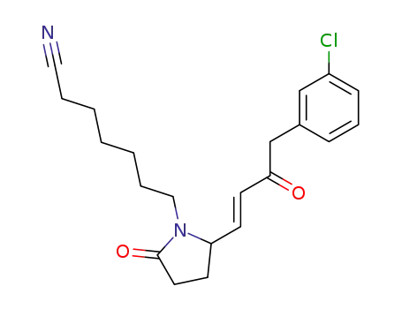 7-{2R-[4-(3-chloro-phenyl)-3-oxo-but-1-enyl]-5-oxo-pyrrolidin-1-yl}-heptanenitrile