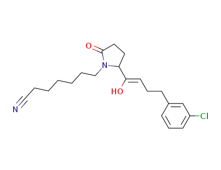7-{2R-[3S-hydroxy-4-(3-chloro-phenyl)-but-1-enyl]-5-oxo-pyrrolidin-1-yl}-heptanenitrile