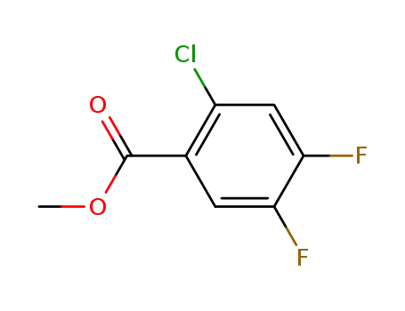 Molecular Structure of 128800-36-2 (Benzoic acid, 2-chloro-4,5-difluoro-, methyl ester)