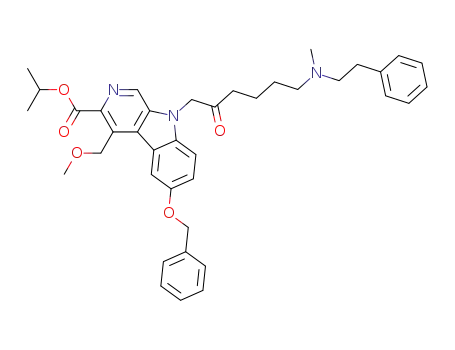 6-benzyloxy-4-methoxymethyl-9{6-[N-methyl-N-(2-phenylethyl)-amino]-2-oxohexyl}9H-pyrido[3,4-b]indole-3-carboxylic acid-(1-methylethyl)-ester