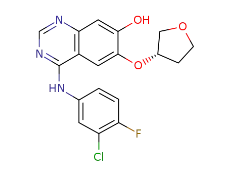 4-[(3-chloro-4-fluoro-phenyl)amino]-6-((S)-tetrahydrofuran-3-yloxy)-7-hydroxy-quinazoline
