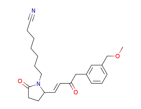 7-{2R-[4-(3-methoxymethyl-phenyl)-3-oxo-but-1-enyl]-5-oxo-pyrrolidin-1-yl}-heptanenitrile