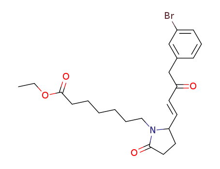 7-{2R-[4-(3-bromo-phenyl)-3-oxo-but-1-enyl]-5-oxo-pyrrolidin-1-yl}-heptanoic acid ethyl ester