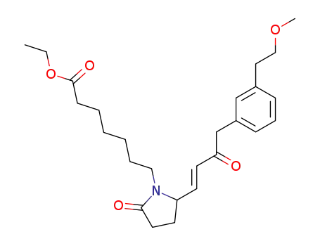 7-(2R-{4-[3-(2-Methoxy-ethyl)-phenyl]-3-oxo-but-1-enyl}-5-oxo-pyrrolidin-1yl)-heptanoic acid ethyl ester