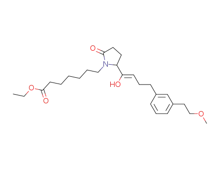 7-(2R-{3S-hydroxy-4-[3-(2-methoxy-ethyl)-phenyl]-but-1-enyl}-5-oxo-pyrrolidin-1-yl)-heptanoic acid ethyl ester