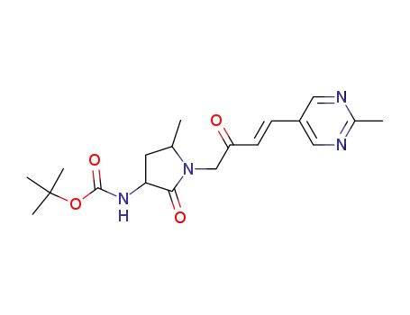 {1-[4-(2-methyl-pyrimidin-5-yl)-2-oxo-but-3-enyl]-5(R)-methyl-2-oxo-pyrrolidin-3(S)-yl}-carbamic Acid Tert-butyl Ester