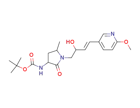 {1-[2(R)-Hydroxy-4-(6-methoxy-pyridin-3-yl)-but-3-enyl]-5(R)-methyl-2-oxo-pyrrolidin-3(S)-yl }-carbamic Acid Tert-butyl Ester