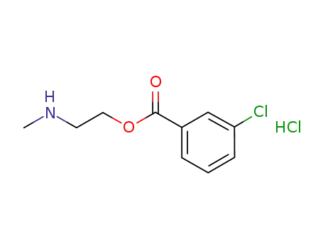 Molecular Structure of 635750-79-7 (Benzoic acid, 3-chloro-, 2-(methylamino)ethyl ester, hydrochloride)